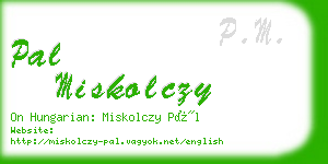 pal miskolczy business card